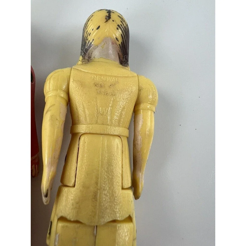 Vintage 1950's RENWAL Jointed Dollhouse MOTHER & DAUGHTER Plastic Toy Figures